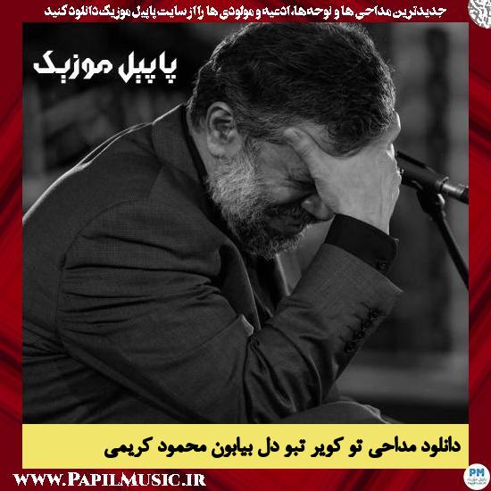 دانلود مداحی تو کویر تبو دل بیابون از محمود کریمی